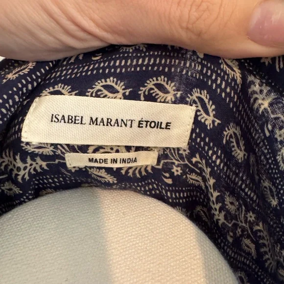 Isabel Marant Étoile Navy Patterned Shirt - Picture 7 of 12
